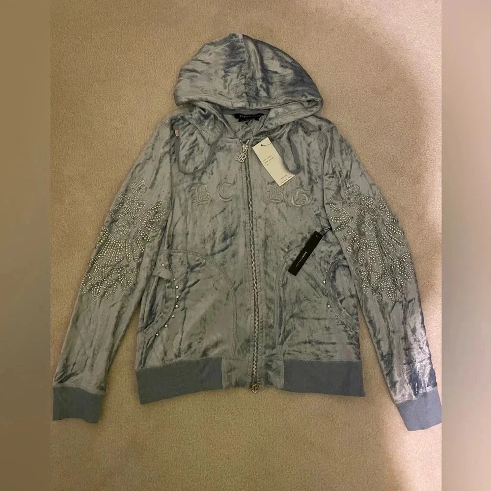 BCBGMAXAZRIA BLING hoodie- large *NEW*